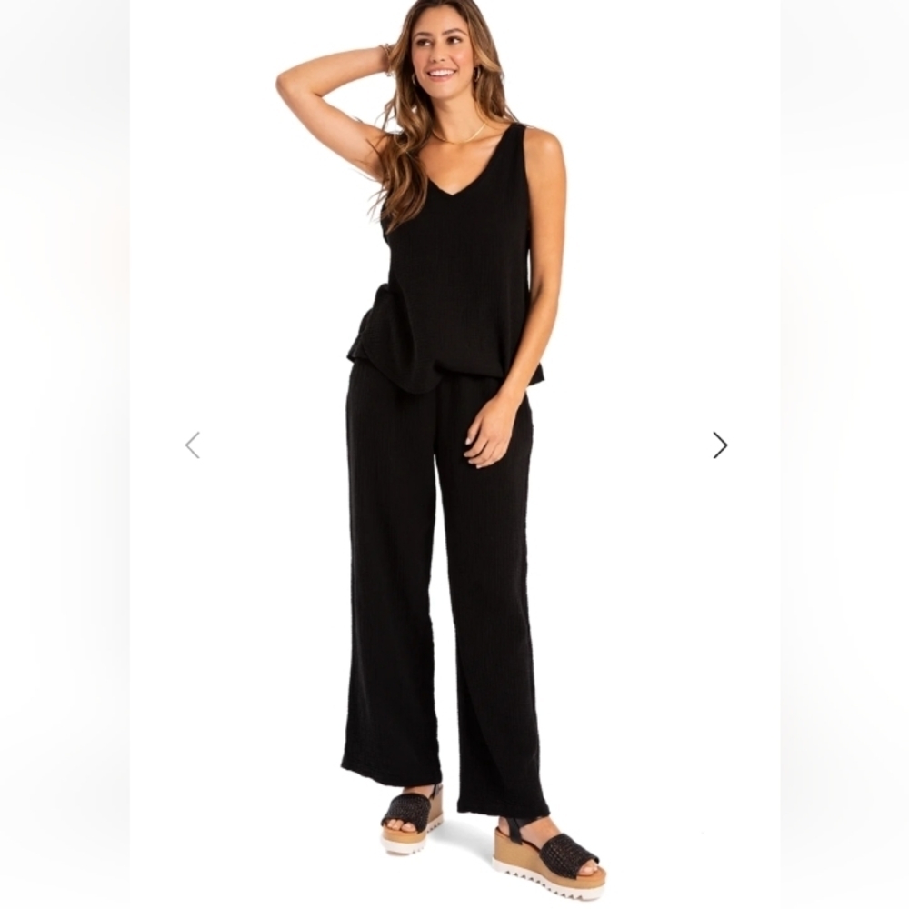 Sol los angeles crepe wide leg pants